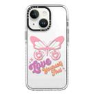 For iPhone 14 Plus Simple Illustration Pattern Full Coverage Phone Case(Love Words A) - 1