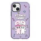 For iPhone 14 Plus Simple Illustration Pattern Full Coverage Phone Case(Rabbit B) - 1