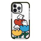 For iPhone 14 Pro Simple Illustration Pattern Full Coverage Phone Case(Puppy D) - 1