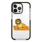 For iPhone 14 Pro Simple Illustration Pattern Full Coverage Phone Case(Summer Lion) - 1