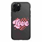 For iPhone 14 Pro Max Simple Illustration Pattern Full Coverage Phone Case(Love Words B) - 1