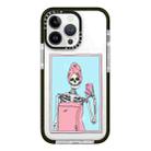 For iPhone 14 Pro Max Simple Illustration Pattern Full Coverage Phone Case(Skull A) - 1