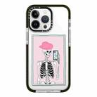 For iPhone 15 Pro Simple Illustration Pattern Full Coverage Phone Case(Skull B) - 1
