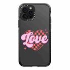 For iPhone 15 Pro Max Simple Illustration Pattern Full Coverage Phone Case(Love Words B) - 1
