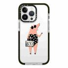 For iPhone 15 Pro Max Simple Illustration Pattern Full Coverage Phone Case(Piglet) - 1