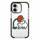 For iPhone 16 Simple Illustration Pattern Full Coverage Phone Case(Puppy A) - 1