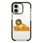 For iPhone 16 Simple Illustration Pattern Full Coverage Phone Case(Summer Lion) - 1