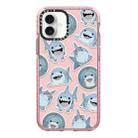 For iPhone 16 Plus Simple Illustration Pattern Full Coverage Phone Case(Smiling Shark B) - 1