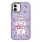 For iPhone 16 Plus Simple Illustration Pattern Full Coverage Phone Case(Rabbit B) - 1