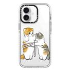 For iPhone 16 Plus Simple Illustration Pattern Full Coverage Phone Case(Weight Loss Cat B) - 1