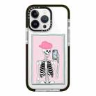 For iPhone 16 Pro Simple Illustration Pattern Full Coverage Phone Case(Skull B) - 1