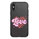 For iPhone X / XS Simple Illustration Pattern Full Coverage Phone Case(Love Words B) - 1