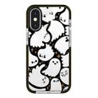 For iPhone X / XS Simple Illustration Pattern Full Coverage Phone Case(Ghost B) - 1