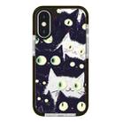 For iPhone X / XS Simple Illustration Pattern Full Coverage Phone Case(Cat) - 1