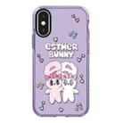 For iPhone X / XS Simple Illustration Pattern Full Coverage Phone Case(Rabbit B) - 1