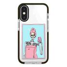 For iPhone X / XS Simple Illustration Pattern Full Coverage Phone Case(Skull A) - 1