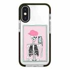 For iPhone X / XS Simple Illustration Pattern Full Coverage Phone Case(Skull B) - 1