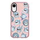 For iPhone XR Simple Illustration Pattern Full Coverage Phone Case(Smiling Shark B) - 1