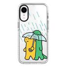 For iPhone XR Simple Illustration Pattern Full Coverage Phone Case(Green Dinosaur B) - 1