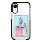 For iPhone XR Simple Illustration Pattern Full Coverage Phone Case(Skull A) - 1