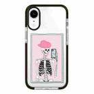 For iPhone XR Simple Illustration Pattern Full Coverage Phone Case(Skull B) - 1