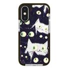 For iPhone XS Max Simple Illustration Pattern Full Coverage Phone Case(Cat) - 1