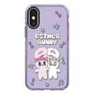 For iPhone XS Max Simple Illustration Pattern Full Coverage Phone Case(Rabbit B) - 1