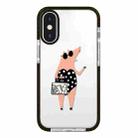 For iPhone XS Max Simple Illustration Pattern Full Coverage Phone Case(Piglet) - 1