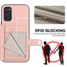 For Samsung Galaxy S20 FE Button Card Bag RFID Anti-theft Phone Case(Pink) - 3