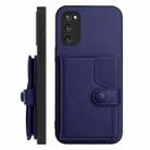 For Samsung Galaxy S20 FE Button Card Bag RFID Anti-theft Phone Case(Blue) - 2