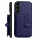 For Samsung Galaxy S23 5G Button Card Bag RFID Anti-theft Phone Case(Blue) - 2