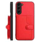 For Samsung Galaxy S23 FE 5G Button Card Bag RFID Anti-theft Phone Case(Red) - 2
