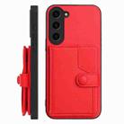 For Samsung Galaxy S23+ 5G Button Card Bag RFID Anti-theft Phone Case(Red) - 2