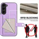 For Samsung Galaxy S23+ 5G Button Card Bag RFID Anti-theft Phone Case(Purple) - 3