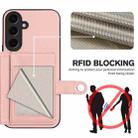 For Samsung Galaxy S24 5G Button Card Bag RFID Anti-theft Phone Case(Pink) - 3