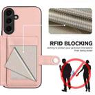For Samsung Galaxy S24+ 5G Button Card Bag RFID Anti-theft Phone Case(Pink) - 3