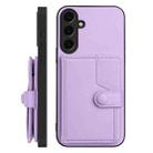 For Samsung Galaxy S24+ 5G Button Card Bag RFID Anti-theft Phone Case(Purple) - 2