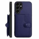 For Samsung Galaxy S24 Ultra 5G Button Card Bag RFID Anti-theft Phone Case(Blue) - 2