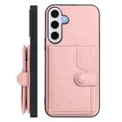 For Samsung Galaxy S24 FE 5G Button Card Bag RFID Anti-theft Phone Case(Pink) - 2