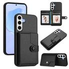 For Samsung Galaxy S24 FE 5G Button Card Bag RFID Anti-theft Phone Case(Black) - 1