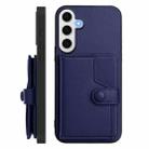 For Samsung Galaxy S24 FE 5G Button Card Bag RFID Anti-theft Phone Case(Blue) - 2