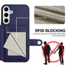 For Samsung Galaxy S24 FE 5G Button Card Bag RFID Anti-theft Phone Case(Blue) - 3