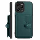 For Redmi 12 4G Global Button Card Bag RFID Anti-theft Phone Case(Green) - 2