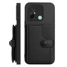 For Redmi 12C / 11A Button Card Bag RFID Anti-theft Phone Case(Black) - 2