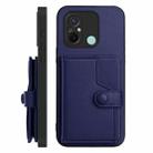 For Redmi 12C / 11A Button Card Bag RFID Anti-theft Phone Case(Blue) - 2