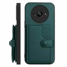 For Redmi A3 4G Global Button Card Bag RFID Anti-theft Phone Case(Green) - 2