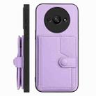 For Redmi A3 4G Global Button Card Bag RFID Anti-theft Phone Case(Purple) - 2