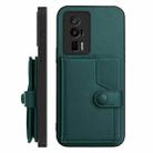 For Redmi K60 / K60 Pro Button Card Bag RFID Anti-theft Phone Case(Green) - 2