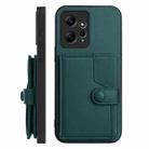 For Redmi Note 12 4G Global Button Card Bag RFID Anti-theft Phone Case(Green) - 2