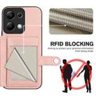 For Redmi Note 13 Pro 4G Global Button Card Bag RFID Anti-theft Phone Case(Pink) - 3